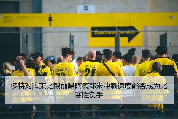 多特对阵莱比锡前瞻阿德耶米冲刺速度能否成为比赛胜负手